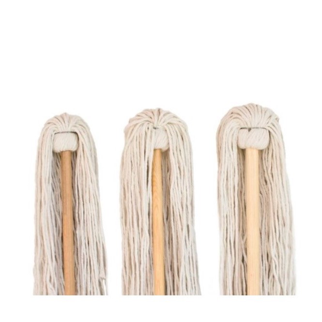 Trapeador de Pisos Económico con Bastón de Madera